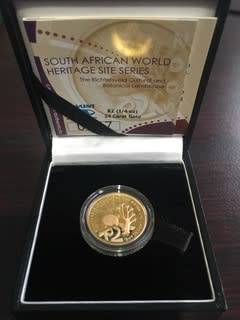 2009 SOUTH AFRICA WORLD HERITAGE SERIES RICHTERSVELD CULTURAL AND BOTANICAL LANDSCAPE  1/4oz GOLD