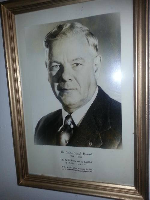 Large Original Photograph Framed of the late Dr H.F. Verwoerd 675mm x 475mm