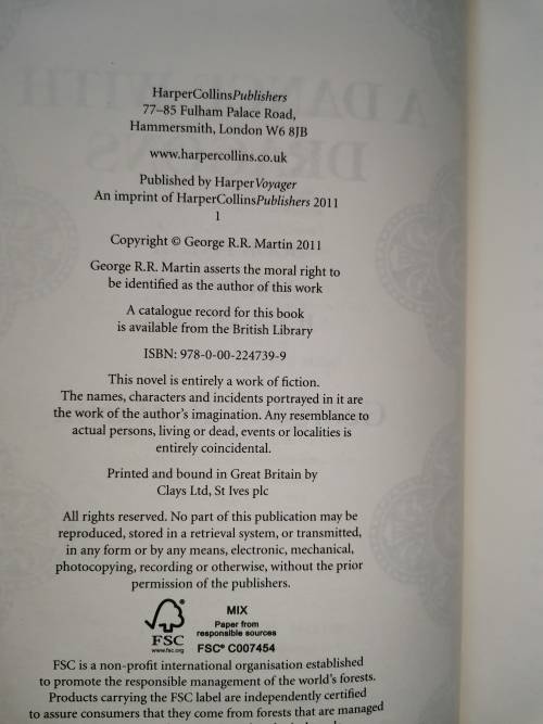 A DANCE WITH DRAGONS