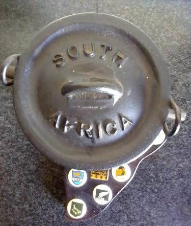 Limited edition. ``95 Rugby World Cup Potjie pot on hardwood stand.
