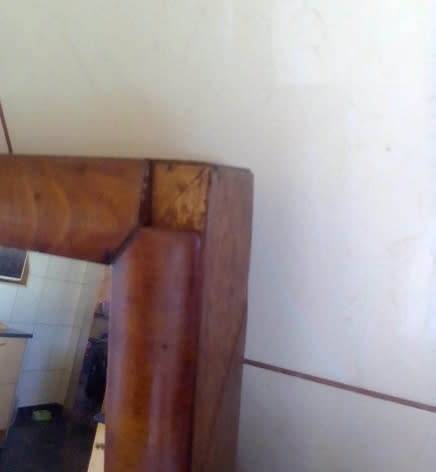 Stunning 1800`s mahogany table top chevelle  mirror with drawer. Please read description.