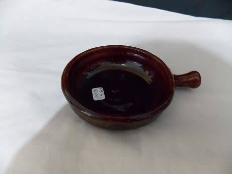 Small Pottery Sauce Bowl with Handle