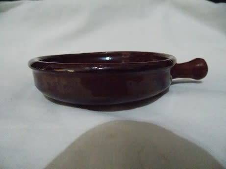 Small Pottery Sauce Bowl with Handle