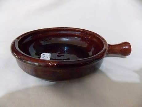 Small Pottery Sauce Bowl with Handle