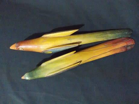 Two Beautiful Balsa Wood Birds