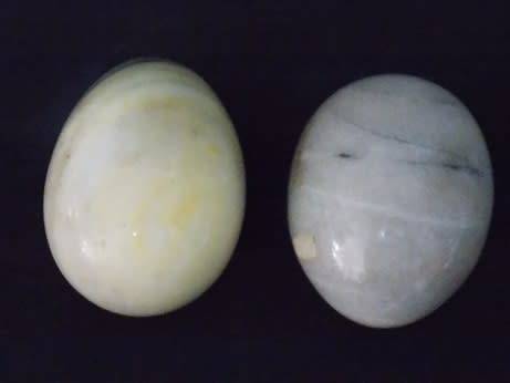 Set of Two Italian Marble Eggs