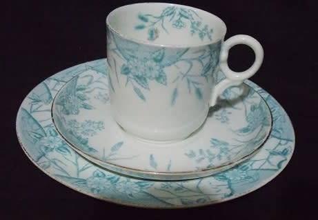 Antique Light Blue Porcelain Tea Set