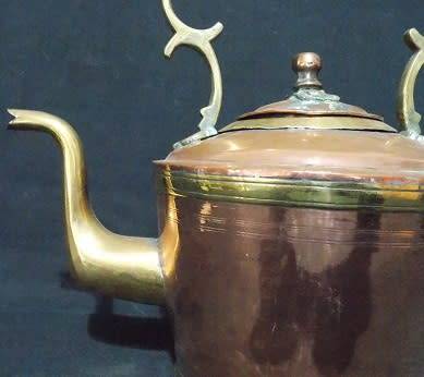 Beautiful Copper and Brass Kettle