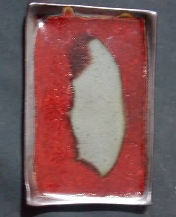 Set of Six Pottery Hors D`oeuvre Plates