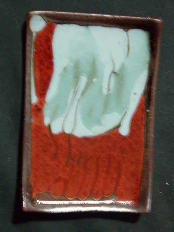 Set of Six Pottery Hors D`oeuvre Plates