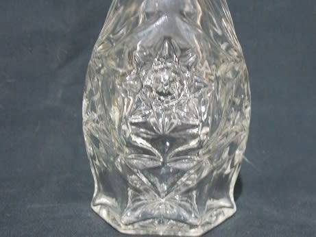 Pressed Glass Olive Oil Bottle