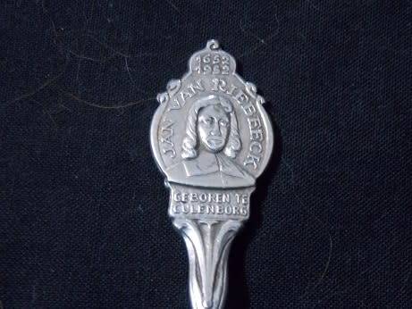 Jan van Riebeeck Commemorative Silver Teaspoon Stol Gulenborg