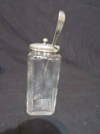 Great Crystal and Silver-Plated Condiment Set