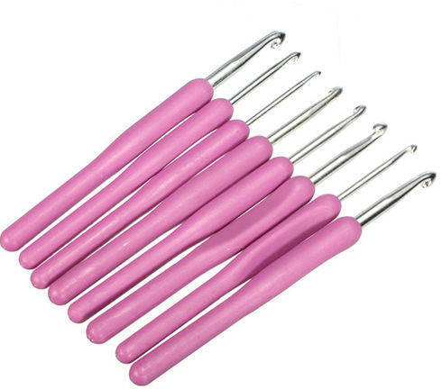 Crochet hooks - 8 Pce Soft ABS handle