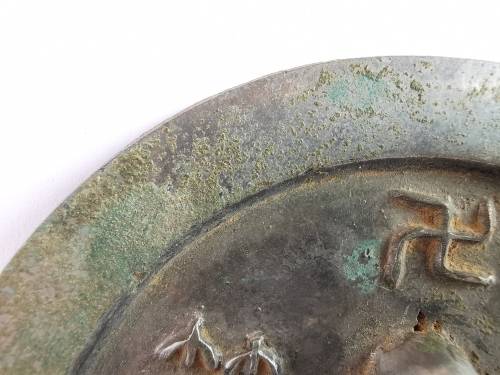 Rare:Late 19th Century Eastern Chinese Bronze Mirror with Laughing Buddha