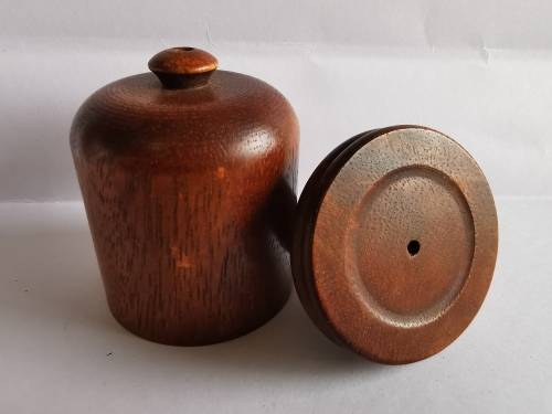 Antique Eastern Chinese  Hetian jade Fingerstall with wooden case