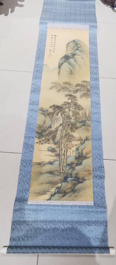 Old vintage Chinese scroll painting