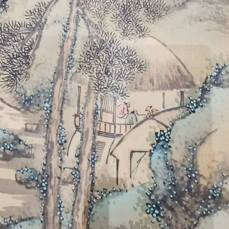 Old vintage Chinese scroll painting