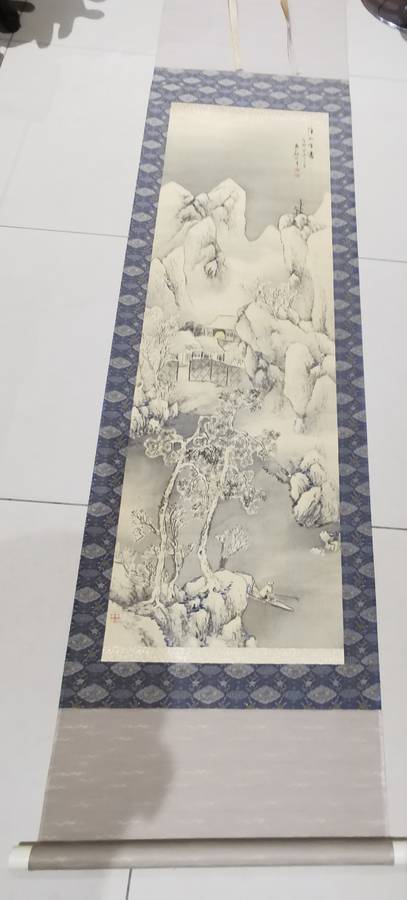 Old vintage Chinese scroll painting