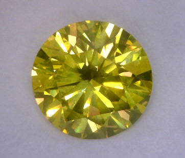 0.24ct Brilliant Round Loose Diamond NDGL Certified Fancy Yellow SI2