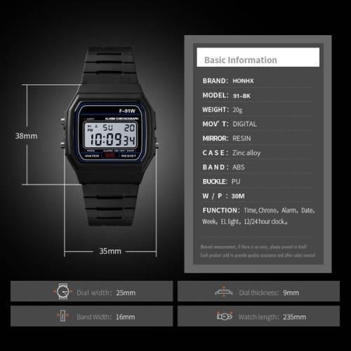 Unisex Digital Sports LED Wrist Watch