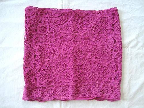 GORGEOUS HOT PINK LACE SKIRT