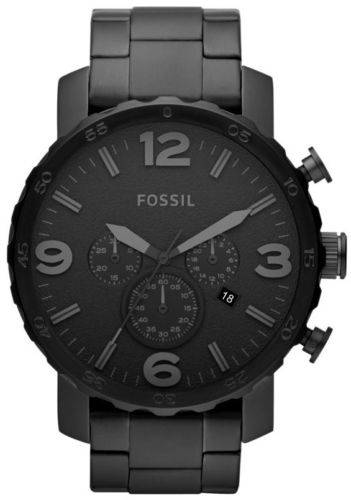 Fossil Nate Chronograph Black Ion Plated Men's Watch JR1401