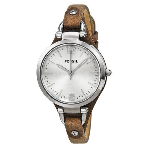 Fossil Georgia Brown Leather Bracelet Women's Watch ES3060