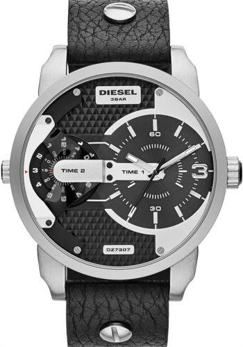 Diesel Mini Daddy Black Leather Men's Watch DZ7307