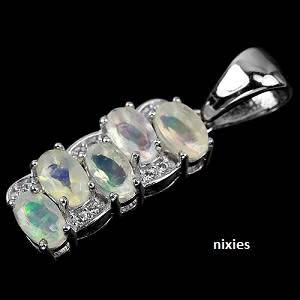 STUNNING REAL OPAL 925 STERLING SILVER PENDANT