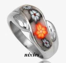 **NEW** FIMO STAINLESS STEEL LADIES RING - SIZE 9(S)