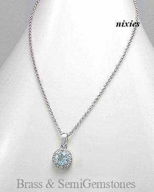 DAZZLING DIAMOND & BLUE TOPAZ NECKLACE