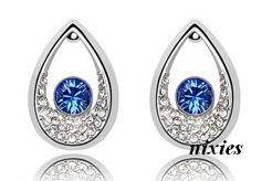 ATTRACTIVE TANZANITE SWAROVSKI EARRING STUDS