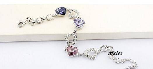 LOVELY AMETHYST SWAROVSKI BRACELET