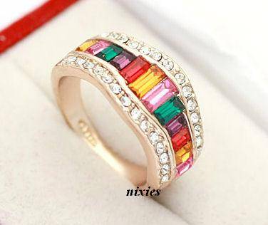 AWESOME SWAROVSKI DIAMOND DRESS RING - SIZE 6(M)