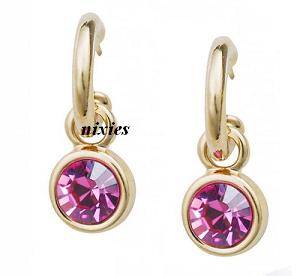 DAZZLING PINK SAPPHIRE SWAROVSKI EARRINGS