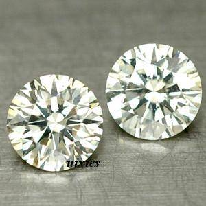 **FREE SHIPPING**  NATURAL 0.052CTS WHITE ROUND DIAMOND PAIR