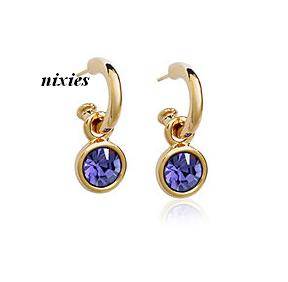 DAZZLING  AMETHYST SWAROVSKI EARRINGS