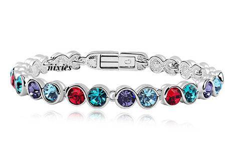 **JUST ARRIVED**   MULTI COLOUR SWAROVSKI TENNIS BRACELET