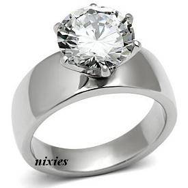 **MASSIVE** 6.40CT DIAMOND CZ ENGAGEMENT RING - SIZE 9(S)