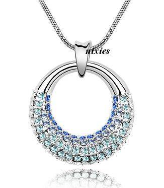 SPARKLING BLUE TOPAZ SWAROVSKI NECKLACE