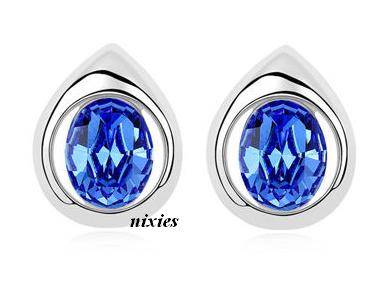 **NEW** TANZANITE SWAROVSKI EARRING STUDS