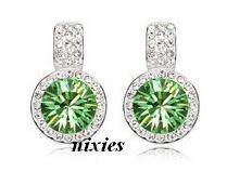 SWEET LOOKING PERIDOT SWAROVSKI EARRING STUDS