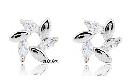 ADORABLE WHITE CZ EARRING STUDS