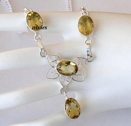 AWESOME CITRINE SILVER NECKLACE