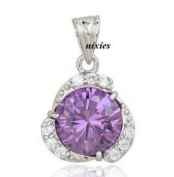 LOVELY SOFT AMETHYST CZ PENDANT