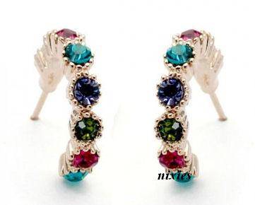 BEAUTIFUL MULTI-COLOUR SWAROVSKI HUGGIES