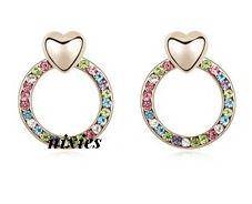 GORGEOUS MULTI COLOUR SWAROVSKI EARRING STUDS