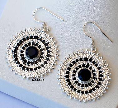 EYE CATCHING BLUE SAPPHIRE SILVER EARRINGS