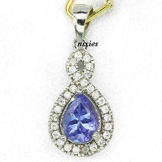 AWESOME REAL TANZANITE 925 STERLING SILVER PENDANT